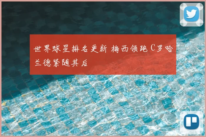 世界球星排名更新 梅西领跑 C罗哈兰德紧随其后